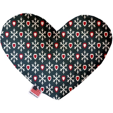 MIRAGE PET PRODUCTS Snowflakes & Canvas Heart Dog Toy 6 in. 1317-CTYHT6
